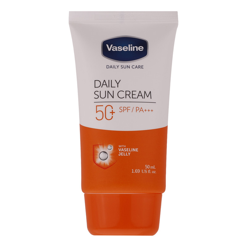کرم ضدآفتاب بیرنگ وازلین +SPF50 مدل دیلی سان مناسب انواع پوست، حجم 50 میلیلیتر