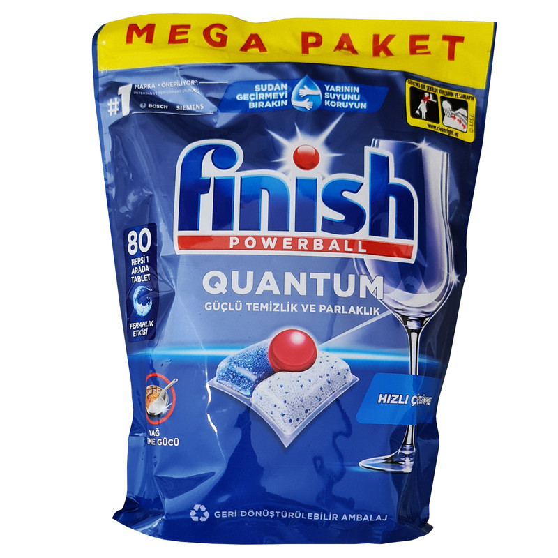 قرص ماشین ظرفشویی مدل Quantum Powerball بسته 80 عددی