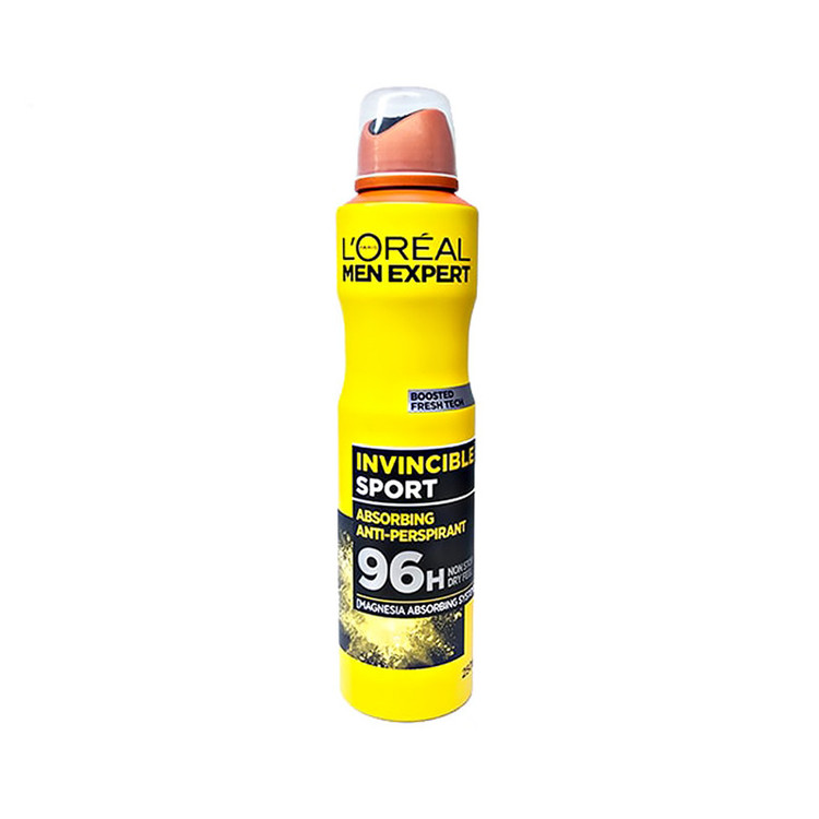 اسپری ضدتعریق مردانه لورآل مدل Invincible Sport حجم 250 میلیلیتر