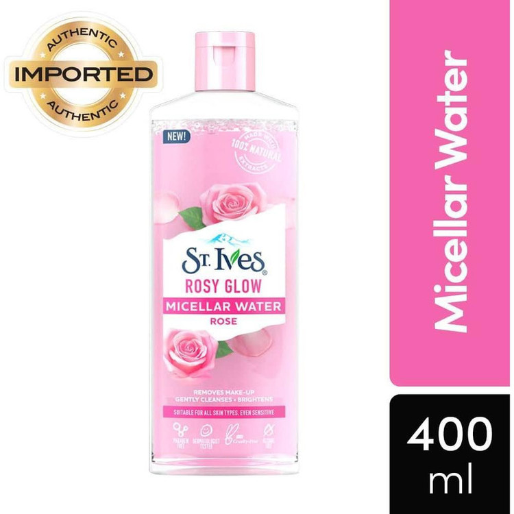 محلول پاک کننده آرایش اس تی.ایوز مدل ROSY GLOW حجم 400 میلی لیتر