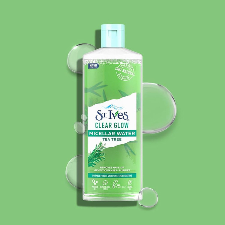 پاک کننده آرایش اس تی.ایوز مدل CLEAR GLOW حجم 400 میلی لیتر